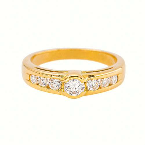 62 Bague en or jaune et diamants 58 Facettes 5709152CN