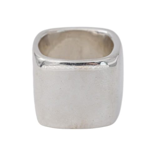54 Chanel - Bague bandeau carré en argent 58 Facettes 5742154CN