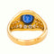 56 Bague en or jaune avec saphir et diamants 58 Facettes 5742982CN
