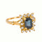 56 Bague en or jaune avec saphir et diamants 58 Facettes 5803053RV