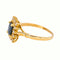 56 Bague en or jaune avec saphir et diamants 58 Facettes 5803053RV