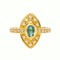 49 Bague marquise en or jaune, émeraude et diamants 58 Facettes 5807405RV