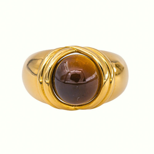 52.5 Bague Dôme en or jaune et gemmes interchangeables 58 Facettes 5807418RV