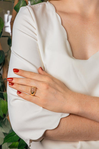 52.5 Bague Dôme en or jaune et gemmes interchangeables 58 Facettes 5807418RV