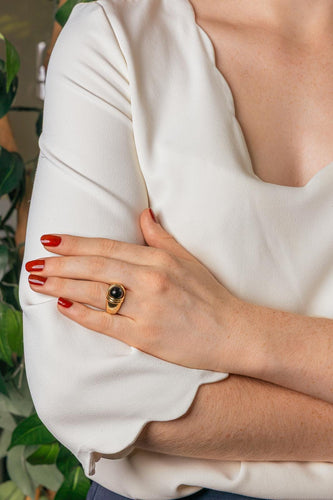 52.5 Bague Dôme en or jaune et gemmes interchangeables 58 Facettes 5807418RV