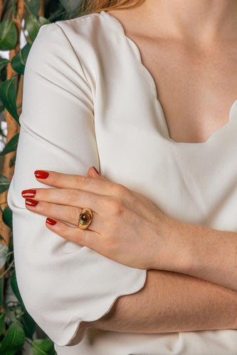 52.5 Bague Dôme en or jaune et gemmes interchangeables 58 Facettes 5807418RV