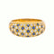 54 Bague jonc en or jaune, saphirs et diamants 58 Facettes 5839185RV