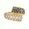 54 Bague en or jaune, saphirs et diamants 58 Facettes 5854771CN