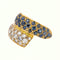 54 Bague en or jaune, saphirs et diamants 58 Facettes 5854771CN