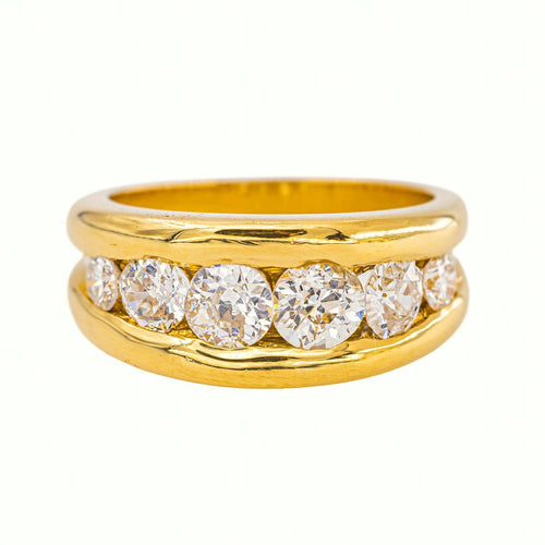 55 Bague en or jaune et diamants taille ancienne 58 Facettes 5944389CN