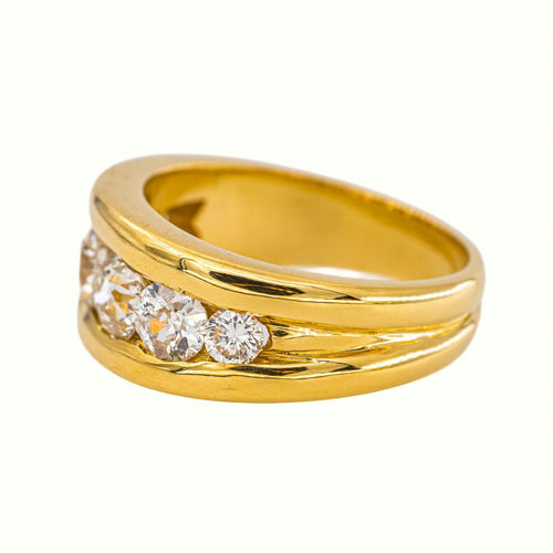 55 Bague en or jaune et diamants taille ancienne 58 Facettes 5944389CN