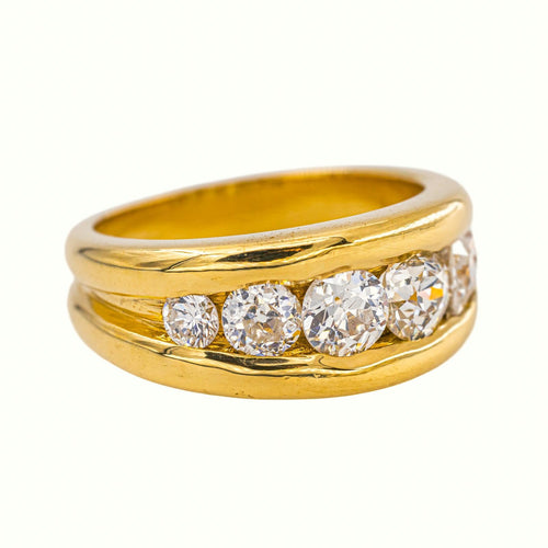 55 Bague en or jaune et diamants taille ancienne 58 Facettes 5944389CN