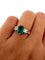 52 Bague vintage en or jaune 18 ct avec émeraude et diamants 58 Facettes 517/26 H