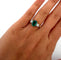 52 Bague vintage en or jaune 18 ct avec émeraude et diamants 58 Facettes 517/26 H