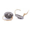 Boucles d'oreilles en platine et or jaune avec diamants 58 Facettes OR229 (00719)