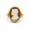 44.5 Bague ancienne en or jaune et camée coquille 58 Facettes 260244R
