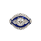 56 Art déco - Bague en platine et diamants 58 Facettes 143/26 A