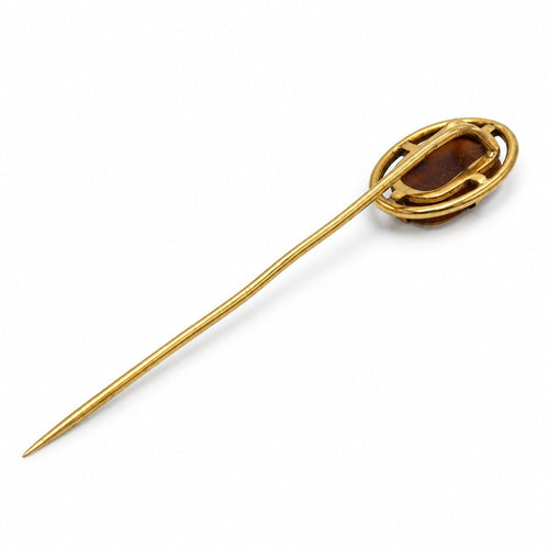 Épingle ancienne - Épingle en or jaune et intaille cornaline 58 Facettes 260245R