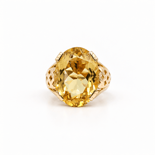 53 Bague en or rose et citrine ovale 58 Facettes 1.0001633/1