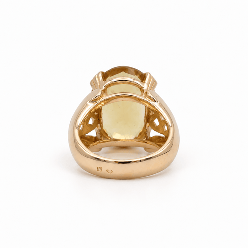 53 Bague en or rose et citrine ovale 58 Facettes 1.0001633/1