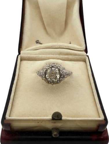 52 Art déco - Bague en platine avec diamants 58 Facettes 512/26 E