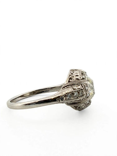52 Art déco - Bague en platine avec diamants 58 Facettes 512/26 E