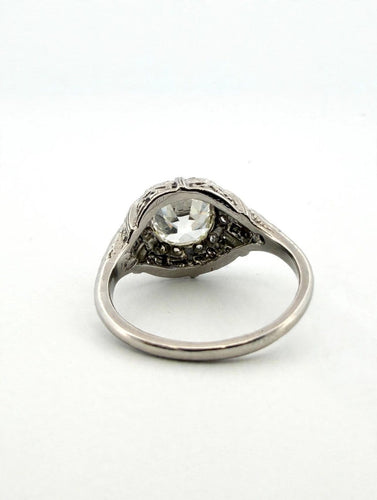 52 Art déco - Bague en platine avec diamants 58 Facettes 512/26 E