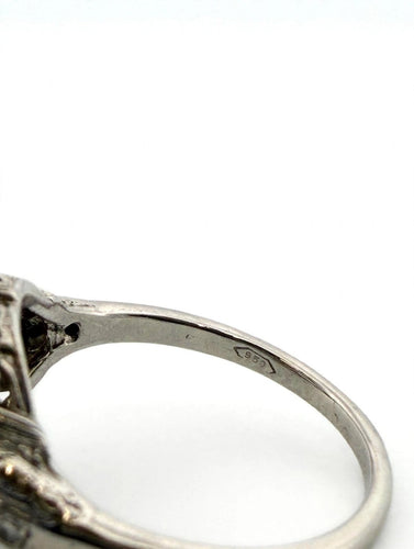 52 Art déco - Bague en platine avec diamants 58 Facettes 512/26 E