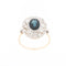 56 Bague vintage en or jaune et blanc 18 carats, saphir et diamants 58 Facettes A1924