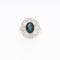 Bague 56 Bague vintage en or jaune et blanc 18 carats, saphir et diamants 58 Facettes A1924