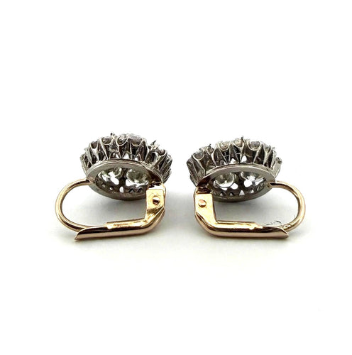 Boucles d'oreilles vintage en platine et diamants 58 Facettes 512/26 L