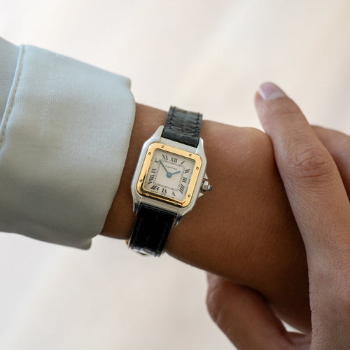 Cartier Panthère - Montre SM acier et or jaune cadran ivoire 58 Facettes 559
