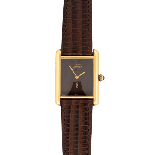 Cartier - Montre Tank Must vermeil œil de tigre 58 Facettes 538