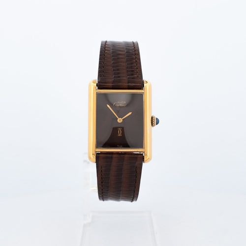 Cartier - Montre Tank Must vermeil œil de tigre 58 Facettes 538
