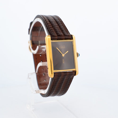 Cartier - Montre Tank Must vermeil œil de tigre 58 Facettes 538