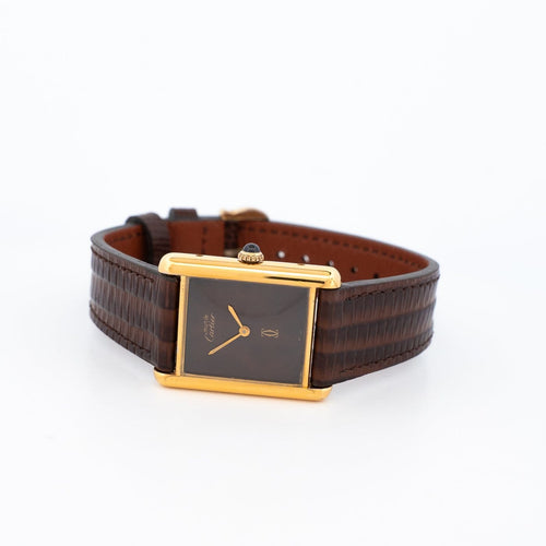 Cartier - Montre Tank Must vermeil œil de tigre 58 Facettes 538