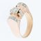 58 Art déco - Bague en or jaune et blanc 18 carats et diamant 58 Facettes A1762