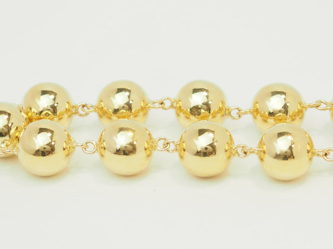 Bracelet marseillais boules 12 mm en or jaune 58 Facettes 31239