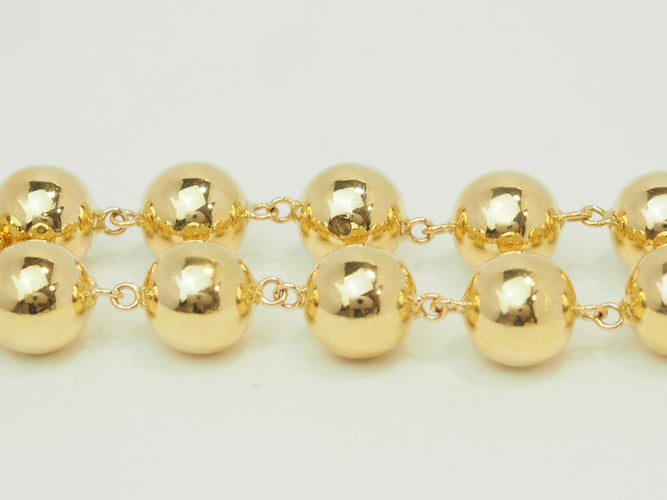 Bracelet Bracelet marseillais classique à boules en or jaune 18 carats 58 Facettes 31239