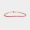 AITCHES Embrace - Bracelet tennis en or rose et saphirs roses 58 Facettes GBT1017RG