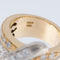 54 Bague contemporaine italienne en or blanc et jaune 18 carats, diamants 58 Facettes A1746