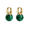 AITCHES Jullie - Boucles d'oreilles en malachite verte 58 Facettes SER1028YG-3