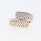 56 Bague cocktail moderne en or jaune et blanc avec diamants 58 Facettes A1888