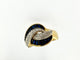 59.5 Bague cocktail italienne en or jaune 18 carats, diamants et saphirs 58 Facettes A1927D