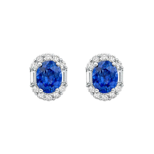 AITCHES One of A Kind - Boucles d'oreilles en or blanc, saphirs et diamants 58 Facettes GER1017WG-2