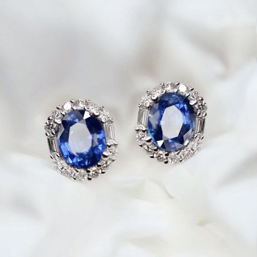 AITCHES One of A Kind - Boucles d'oreilles en or blanc, saphirs et diamants 58 Facettes GER1017WG-2