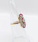 47 Bague marquise Art déco en or 18K, platine, diamants et rubis 58 Facettes A07788