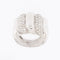 54 Bague moderne italienne en or blanc 18 carats et diamants 58 Facettes A1851