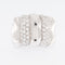54 Bague moderne italienne en or blanc 18 carats et diamants 58 Facettes A1851