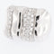 54 Bague moderne italienne en or blanc 18 carats et diamants 58 Facettes A1851